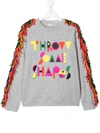Stella Mccartney Teen Throw Some Shapes Sweatshirt In Gray