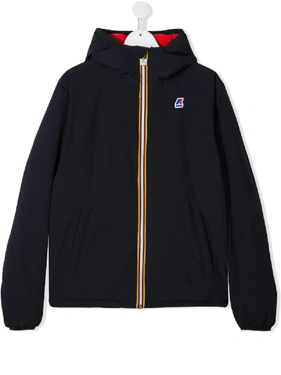 K-way Teen Jacques Jacket In Blue