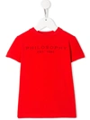 Philosophy Di Lorenzo Serafini Kids' Textured-logo T-shirt In Red