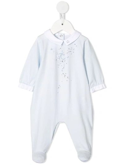 Tartine Et Chocolat Babies' Jc Embroidered Pyjamas In Blue