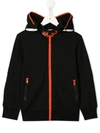 Stella Mccartney Bandit Zip-up Cotton Sweatshirt Hoodie In Black