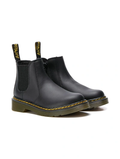 Dr. Martens' Junior 2976 Softy T Leather Chelsea Boots In Black