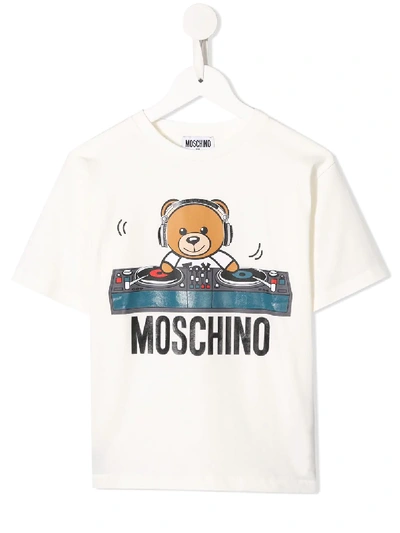 Moschino Kids' Dj Bear T-shirt In White