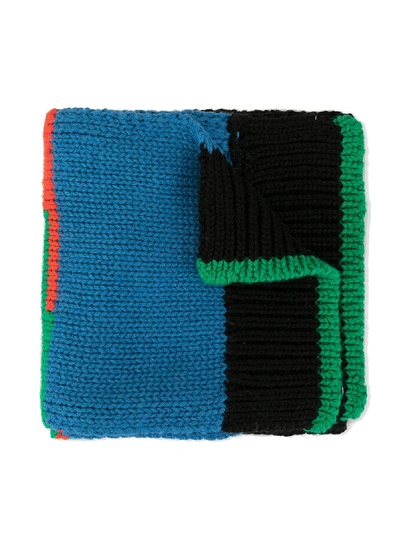 Stella Mccartney Kids' Striped Knit Scarf In Multicolour