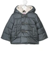 Il Gufo Babies' Faux Shearling-lined Puffer Coat In Grey