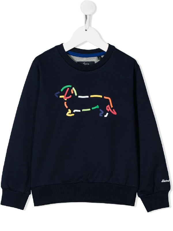Harmont & Blaine Junior Kids' Branded Sweatshirt In Blue | ModeSens