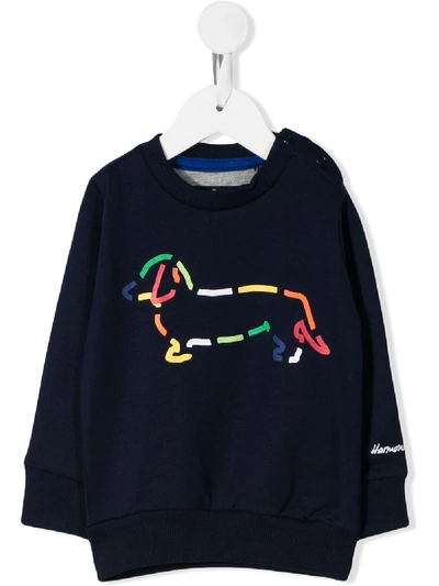 Harmont & Blaine Junior Babies' Dog Print Jumper In Blue | ModeSens