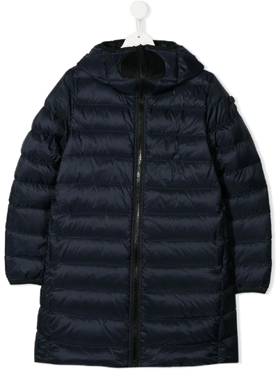 Ai Riders On The Storm Teen Zipped Down Coat In Blue