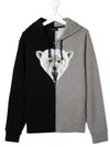 Marcelo Burlon County Of Milan Teen Polar Bear Print Hoodie In Black