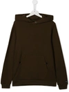 Paolo Pecora Teen Cotton Hoodie In Brown