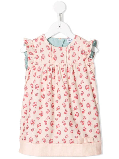 Emporio Armani Babies' Leopard Print Mini Dress In Pink