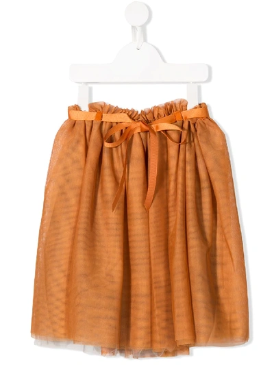 Anja Schwerbrock Teen Belted Tutu Skirt In Orange