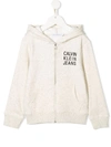 Calvin Klein Kids' Jersey Logo Hoody In White