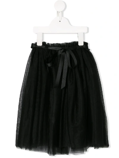 Anja Schwerbrock Kids' Tulle Midi Skirt In Black