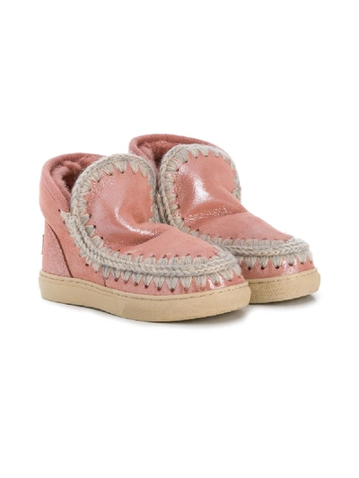 Mou Kids' Slip-on Boots In Pink