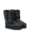 Mou Stitched Slip-on Boots In Black
