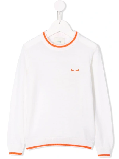 Fendi Kids' Bag Bugs Jumper In White
