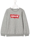 Levi's Kids' Logo Patch Sweatshirt In Gray