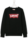 Levi's Teen Logo Patch Sweatshirt In Black