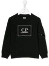 C.p. Company Kids' Embroidered Logo Sweatshirt In Black