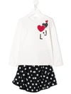 LIU •JO HEART POLKA DOT TRACKSUIT