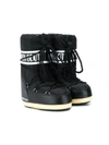 Moon Boot Lace Up Logo Snow Boots In Black