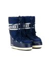 Moon Boot Kids' Logo Lace-up Snow Boots In Blue