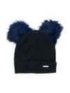 Liu •jo Babies' Pom Pom Hat In Blue