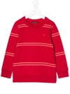 Acne Studios Kids' Mini Fairview Striped Sweatshirt In Red