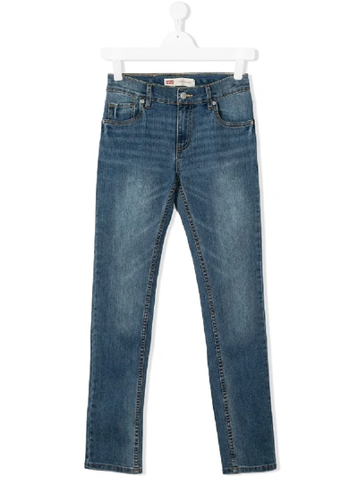 Levi's Teen Faded Skinny Jeans In Blue