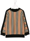 Burberry Kids' Lance Icon Stripe Sweatshirt In Multi