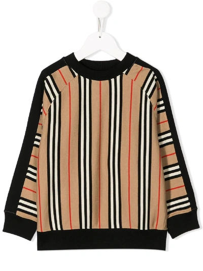 Burberry Kids' Lance Icon Stripe Sweatshirt In Multi