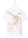 Burberry Kids' Chain Print Short Sleeve T-shirt In White