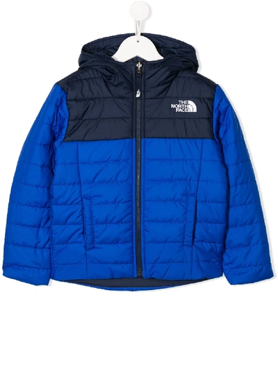 The North Face Kids' Contrast Logo Padded Jacket In Blue