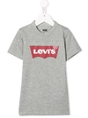 Levi's Kids' Logo Print T-shirt In Gray
