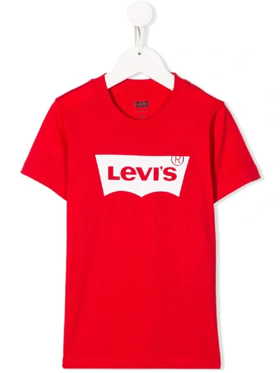 Levi's Kids' Signature Logo T-shirt In Red