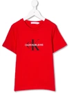 Calvin Klein Kids' Logo-print T-shirt In Red