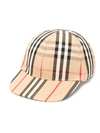 Burberry Kids' Plaid Print Baseball Cap In Neutrals