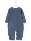 Cashmirino Babies' Cable Knit Romper In Blue