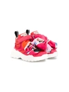 Emilio Pucci Junior Kids' Silk Scarf Sneakers In Pink