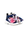 Emilio Pucci Junior Kids' Scarf-embellished Sneakers In Blue