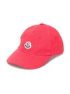 Moncler Kids' Logo-patch Canvas Baseball Cap In Red