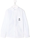 Dolce & Gabbana Logo Embroidered Shirt In White