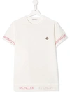 Moncler Teen Logo-print T-shirt In White