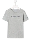 Calvin Klein Kids' Logo Print T-shirt In Grey