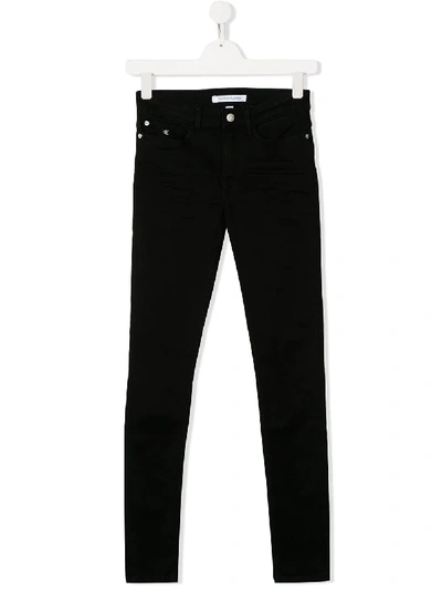 Calvin Klein Teen Skinny Jeans In Black