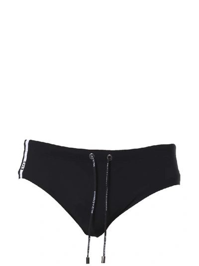 Dolce & Gabbana Slip Swimsuit In Black