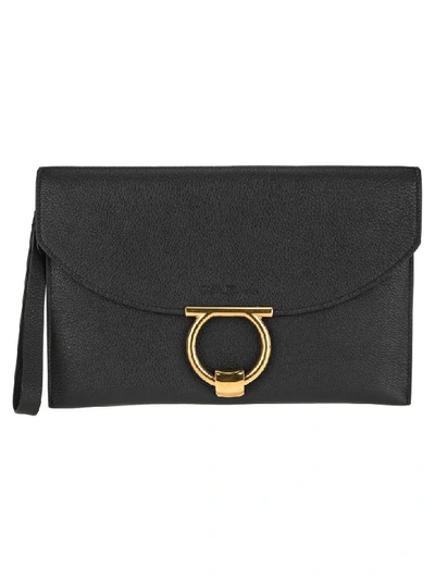Ferragamo Margot Small Leather Handbag In Black