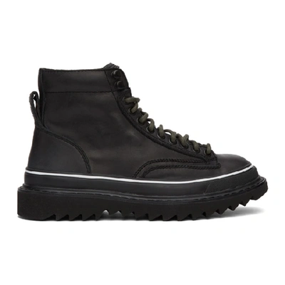 Diesel Black H-shiroki Dmbb Sneakers In T8013 Black