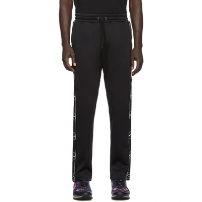 Valentino Vlogo Stripe Track Trousers In Black